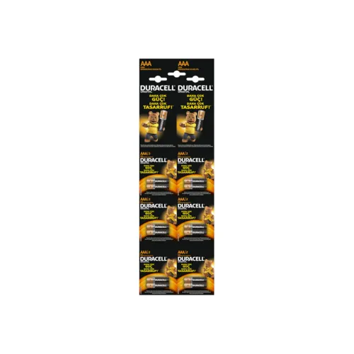 Duracell LR03/MN2400 AAA Original Kartela İnce Kalem Pil 12'li Duracell LR03/MN2400 AAA Original Kartela İnce Kalem Pil 12'li